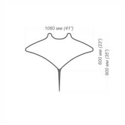 Handmade Manta Ray Hanging Lamp Nautical Led Decor - thumbnail 4