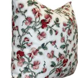 Soane Great Britain Sweet Pea Pink Glazed Linen Cushion Cover Pillow Double Sided - thumbnail 2