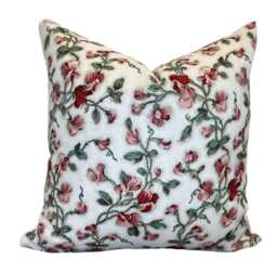 Soane Great Britain Sweet Pea Pink Glazed Linen Cushion Cover Pillow Double Sided - thumbnail 1