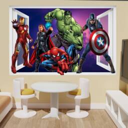 Avery Avengers Wall Stickers – Superheroes Spiderman Hulk Art Mural For Boys Room Decor (322)