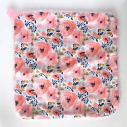 Flower Lovey, Security Blanket, New Mom, Newborn Gift, Baby Girl Nursery, Room, Gift, Pink Flower Blanket - thumbnail 2