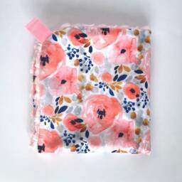 Flower Lovey, Security Blanket, New Mom, Newborn Gift, Baby Girl Nursery, Room, Gift, Pink Flower Blanket - thumbnail 4