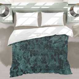 Dark Blue Mute Abstract Grunge Textured Comforter, Contemporary Maximalist Bedding Gift For Moody Eclectic Bedroom D??cor #218 - thumbnail 2