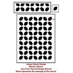 Wall Stencil Bazaar, Reusable Stencils For Walls Instead Of Wallpaper, Great Diy Decor, Free Top & Single Stencil Included - thumbnail 4