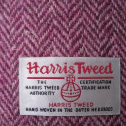 Handmade Harris Tweed Lampshade Pink Herringbone - thumbnail 3