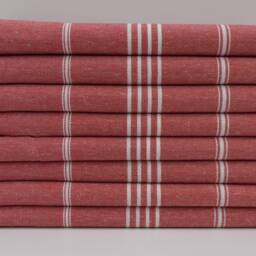"Turkish Towel, Hammam Towel, Red Towel, Handmade Towel, Striped Peshtemal, 40""x70" - thumbnail 3