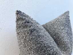 Gray Boucle Pillow Cover, Modern Euro Sham Or Lumbar Cushion - 11 Color Options