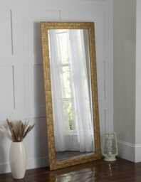 Gold Mosaic Design Large Wall Mirror Solid Wood Frame Bevelled 117x92cm - 46x36 Inches