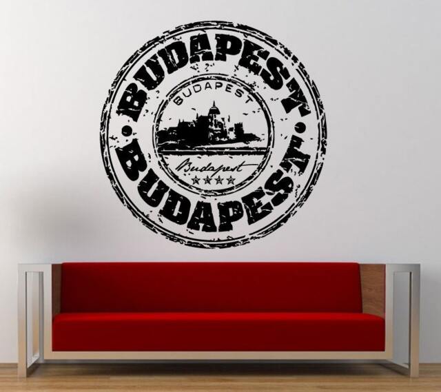 Budapest Stamp Wall Decal Sticker Vinyl Mural Leaving Bedroom Room Home Decor Free Shipping L328 - image 1