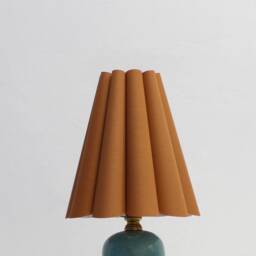 Duzy Handmade Ocher Fabric Pleated Lampshade For Home Decor-62#, 110-240V/50-60Hz - thumbnail 1