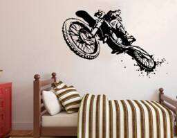 Motocross Vinyl Wall Decal Dirt Bike Decor 4287 - thumbnail 1