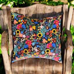Rifle Paper Co Curio - Blossom Burgundy Fabric Pillow Cover - thumbnail 1