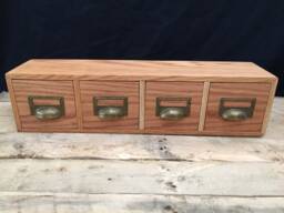 Oak Antique Style Bank Of Drawers, Organizer, Storage, Card Catalog, Storage Boxes, Apothecary Drawers, Handmade Keepsake Box