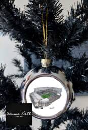 St James' Park Drawing Inspired Christmas Bauble Design - Football Decoration Gifts Stadium Art Newcastle