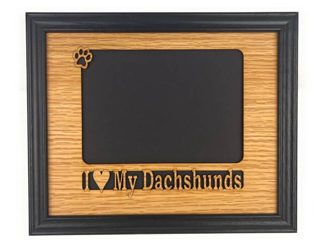 I Love My Dog Picture Frame - 8x10 Holds 5x7 Photo Memorial Frame, Labrador Terrier Retriever Dachshund Boxer Doberman Dane - image 1
