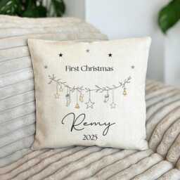 Personalised Cushion - Personalized Pillow Christmas Family Decor -Christmas Gift Winter - thumbnail 3
