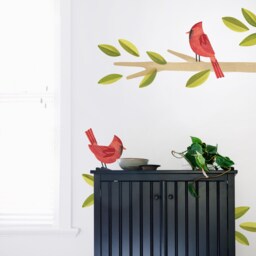 Cardinal - Fabric Wall Decal Feather Mej - thumbnail 3