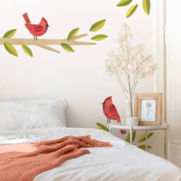 Cardinal - Fabric Wall Decal Feather Mej - thumbnail 2