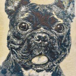 French Bull Dog Cushion, Print Pillow, Gift For Lovers, Bulldog Gift, Christmas Gifts, Xmas Present - thumbnail 3