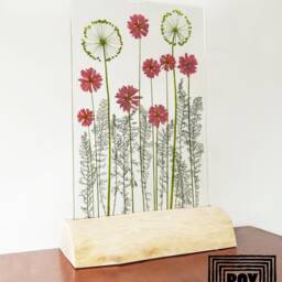 Table Lamp Flowers Led, Nightlight, Modern Gift For Mom, Contemporary Kids Room Bedroom, Accent Lamp, Art Boho Mood - thumbnail 3