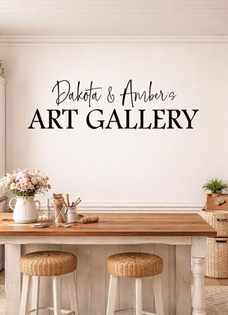 Custom Art Gallery Vinyl Wall Decal, Kids Room Decor - image 1