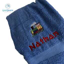 Train Towel - Personalised Face Cloth/Hand Bath - thumbnail 2