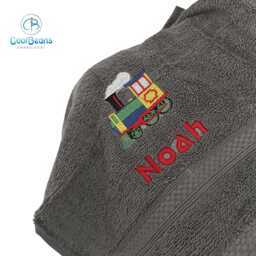 Train Towel - Personalised Face Cloth/Hand Bath - thumbnail 1