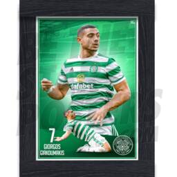 Celtic Fc Giakoumakis 21/22 Action Poster - Officially Licensed Product A4/A3 Sizes Plus Framed Option - thumbnail 2