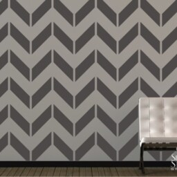 Chevron Pattern Wall Decals - Vinyl Art Stickers Custom Home Decor - thumbnail 2