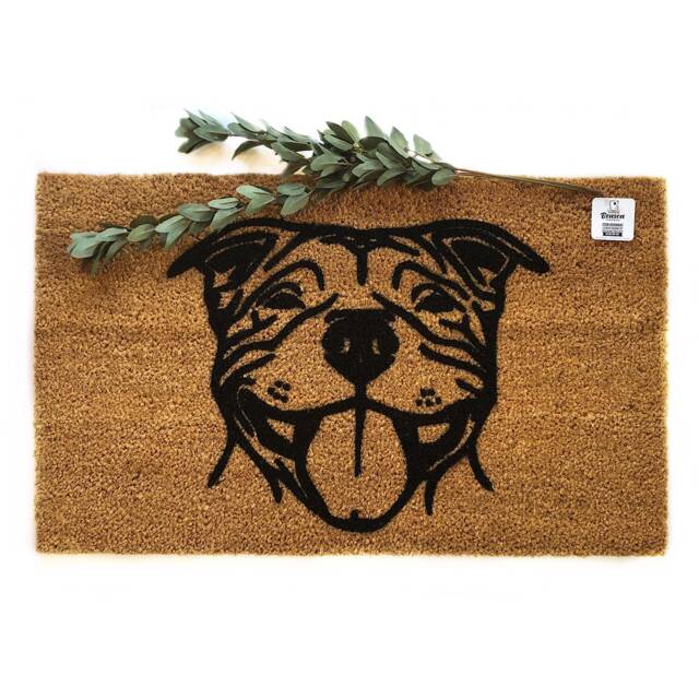 Pitbull Doormat - Funny Dog Lover Welcome Mat Pit Bull Front Porch Rug Show Me Your Pitties Pet Friendly Housewarming Gift - image 1