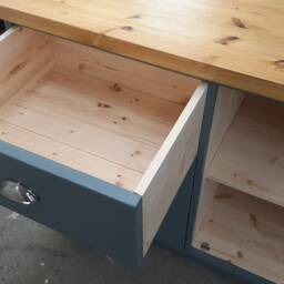 Stand Alone Island Kitchen Breakfast Bar Unit With Storage - thumbnail 4