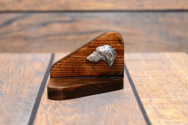 Scottish Deerhound, Canarian Molosser - Wooden Candlestick With Dog, Souvenir, Decoration, Limited Edition, Collection - image 1