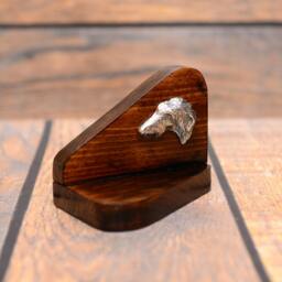 Scottish Deerhound, Canarian Molosser - Wooden Candlestick With Dog, Souvenir, Decoration, Limited Edition, Collection - thumbnail 3