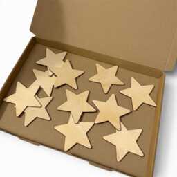 Wooden Stars - Boho Nursery Star Decor Theme Wall Decal Girls Bedroom Sticker - thumbnail 2