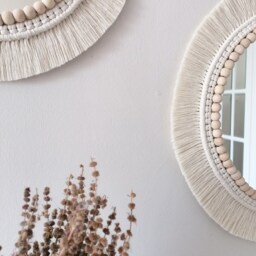 Set Macrame Wall Mirror , Discount Macram?? Decor Boho Bedroom Home Fast Shipping - thumbnail 4