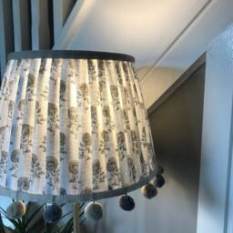 Peony & Sage Pleated French Drum Bobble Lampshade - thumbnail 2
