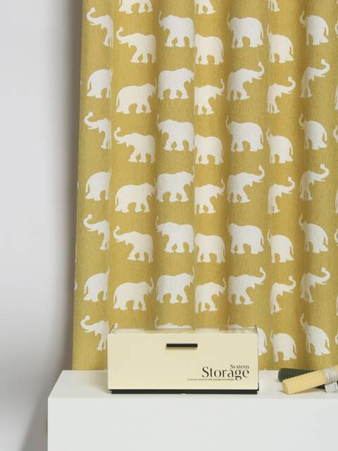 Elephant Parade Curtain, Kids Room Nursery Blackout Thermal Darkening Custom 1Pc - image 1