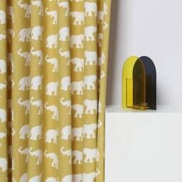 Elephant Parade Curtain, Kids Room Nursery Blackout Thermal Darkening Custom 1Pc - thumbnail 3