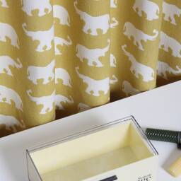 Elephant Parade Curtain, Kids Room Nursery Blackout Thermal Darkening Custom 1Pc - thumbnail 2