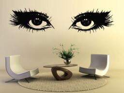 Wall Decals Makeup Girl Woman Cosmetic Eyes Fashion Vinyl Sticker Beauty Salon Home Decor Living Room Art Mural Ms713 - thumbnail 1