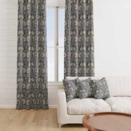 Custom Made William Morris Pimpernel Navy Blackout/Lining Curtains Pinch /Triple/Double Pleat