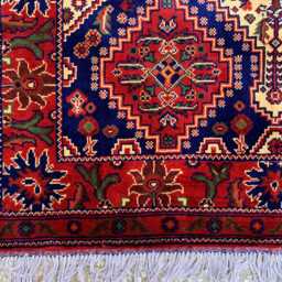 Handmade Afghan Wool Rug Tribal Oriental Square Carpet - 4.7 X 4.4 Ft - thumbnail 2