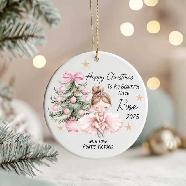 Personalised Christmas Ornament 2025 - Ballerina Girl Keepsake - image 1