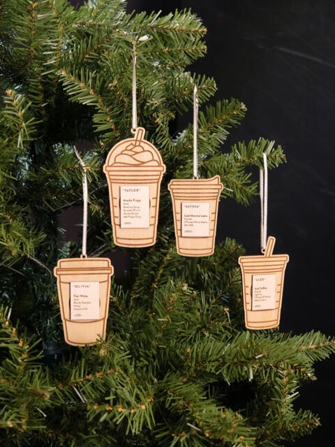 Coffee Ornament, Homemade Christmas Ornaments, Personalized Gifts For Lovers, Custom Wooden Xmas Friends, Stocking Stuffers - image 1