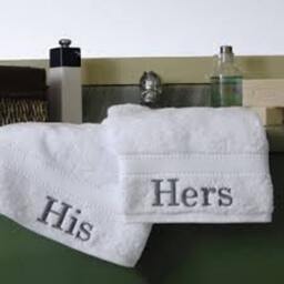 Monogrammed Hand Towel Set Embroidered Guest Bath Towels - thumbnail 3