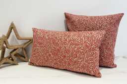 William Morris Willow Bough Crimson Red Linen Blend Fabric 16 - thumbnail 1