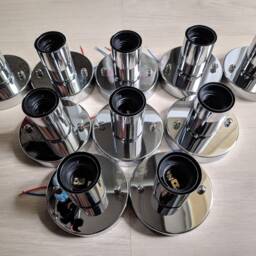 Chrome Wall Sconce /Ceiling Light Fixture Light Plug in Switch Bathroom Vanity Flush Mount Lamp - thumbnail 4