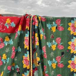 Handmade Block Print Kantha Quilt Vintage Patchwork Reversible Cotton Bedspread - thumbnail 3
