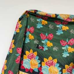 Handmade Block Print Kantha Quilt Vintage Patchwork Reversible Cotton Bedspread - thumbnail 2