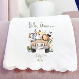Personalised Cushion, Safari Nursery, Blanket, New Baby Gift, Christmas Gifts, Baby Shower Gifts, Newborn Announcement - thumbnail 4